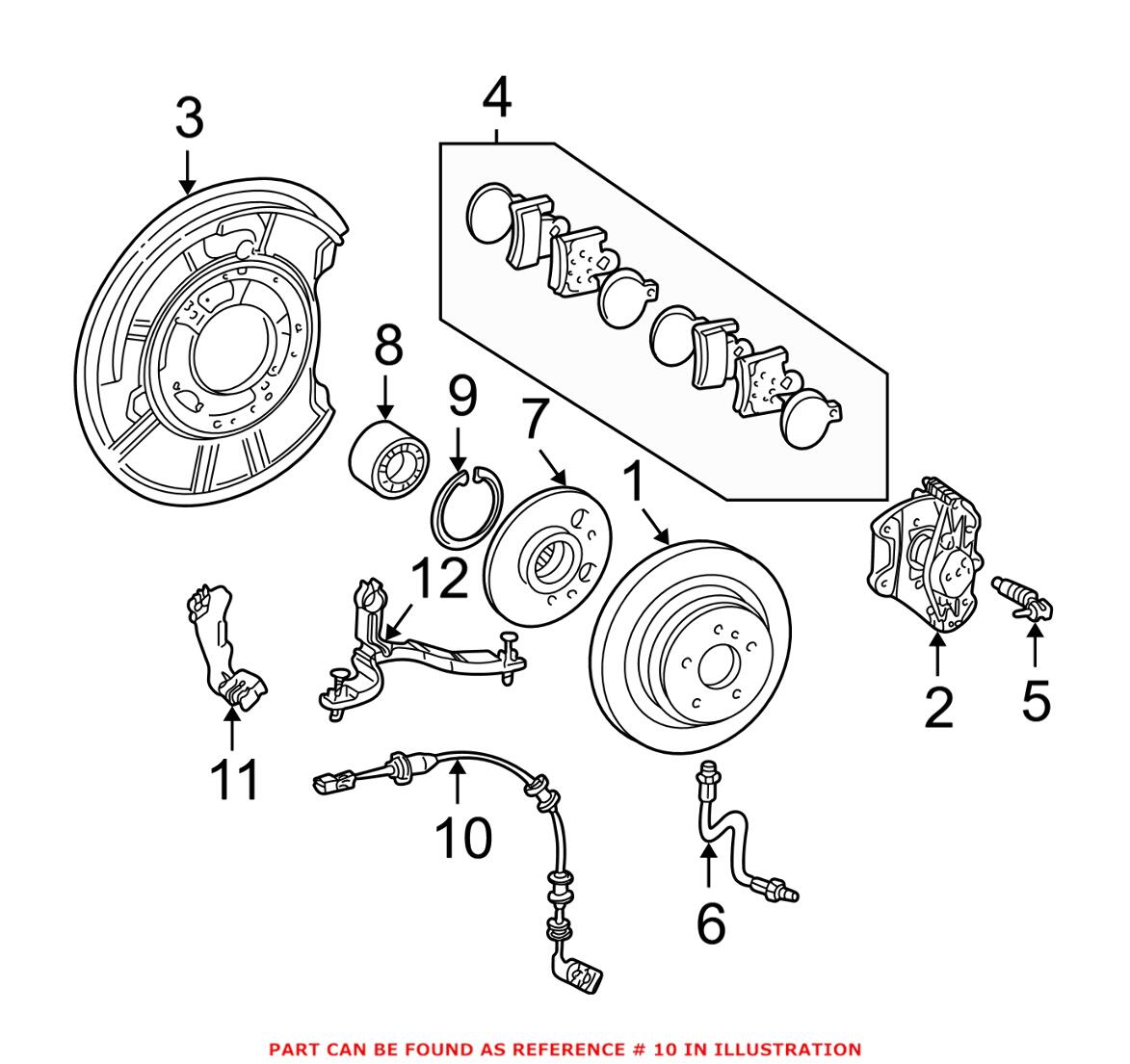 Mercedes ABS Wheel Speed Sensor - Rear Driver Side 2035401317